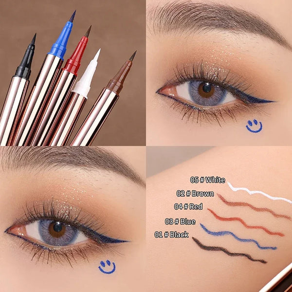 Waterproof Liquid Eyeliner Pencil - Matte Colors, Long-Lasting