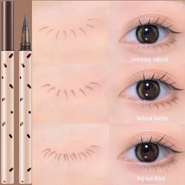 Long-Lasting Waterproof Eyelash Pencil - Non-Smudging Silkworm Liquid Eyeliner